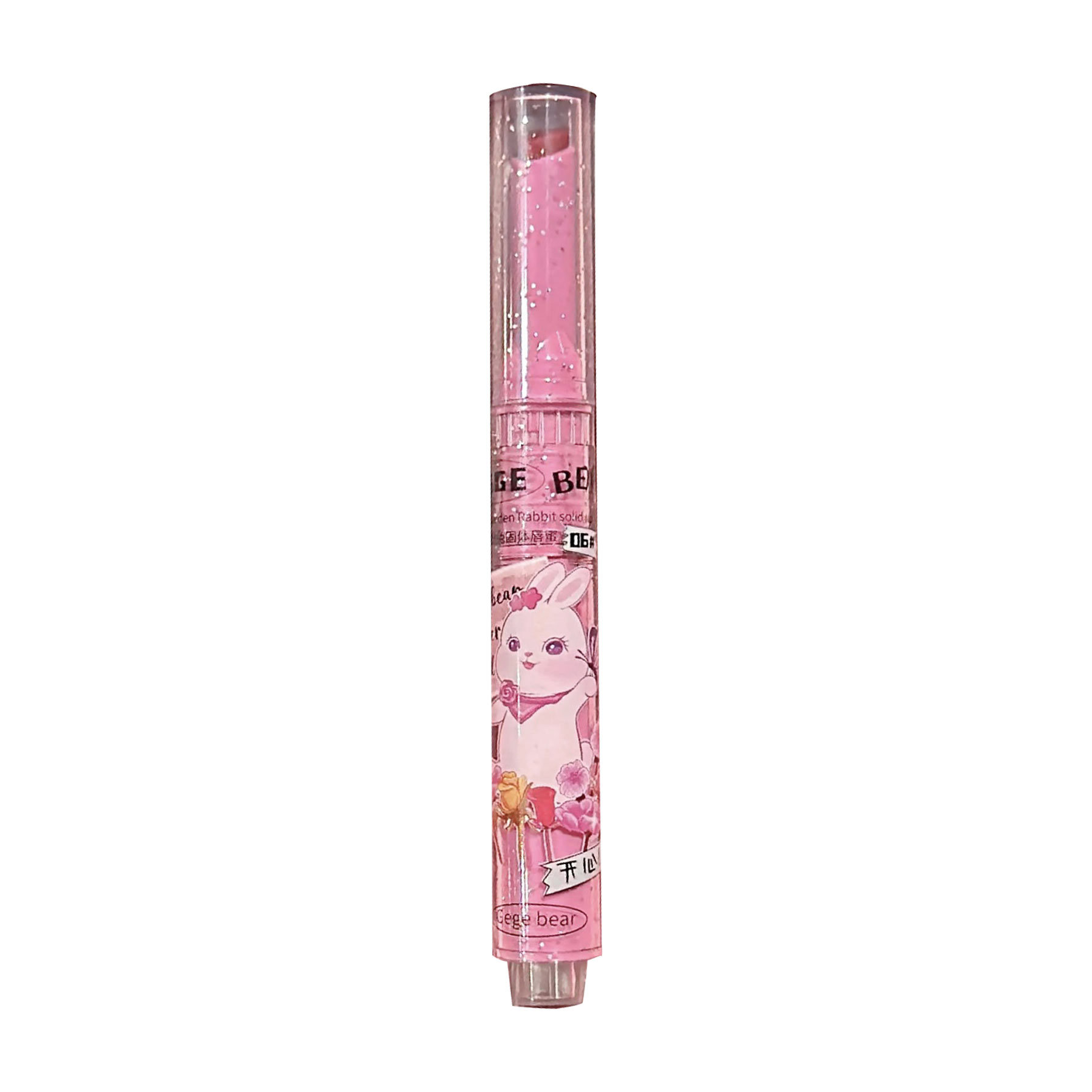 Gege oso jardín polvo conejo sólido brillo de labios hidratante tipo prensa amor lápiz labial brillo maquillaje transfronterizo image 7