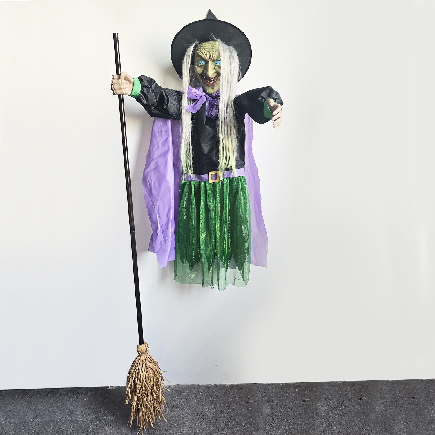 빗자루 녹색 비행 마녀