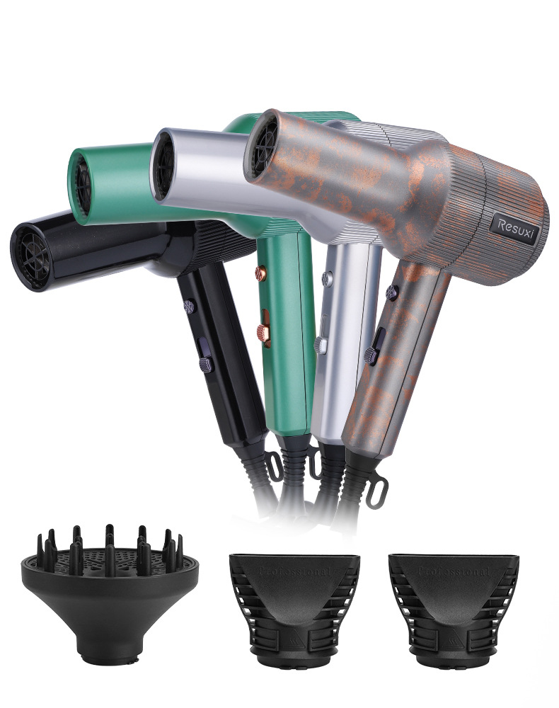 跨境新款大功率吹风机 亚马逊复古电吹风 发廊造型吹风筒