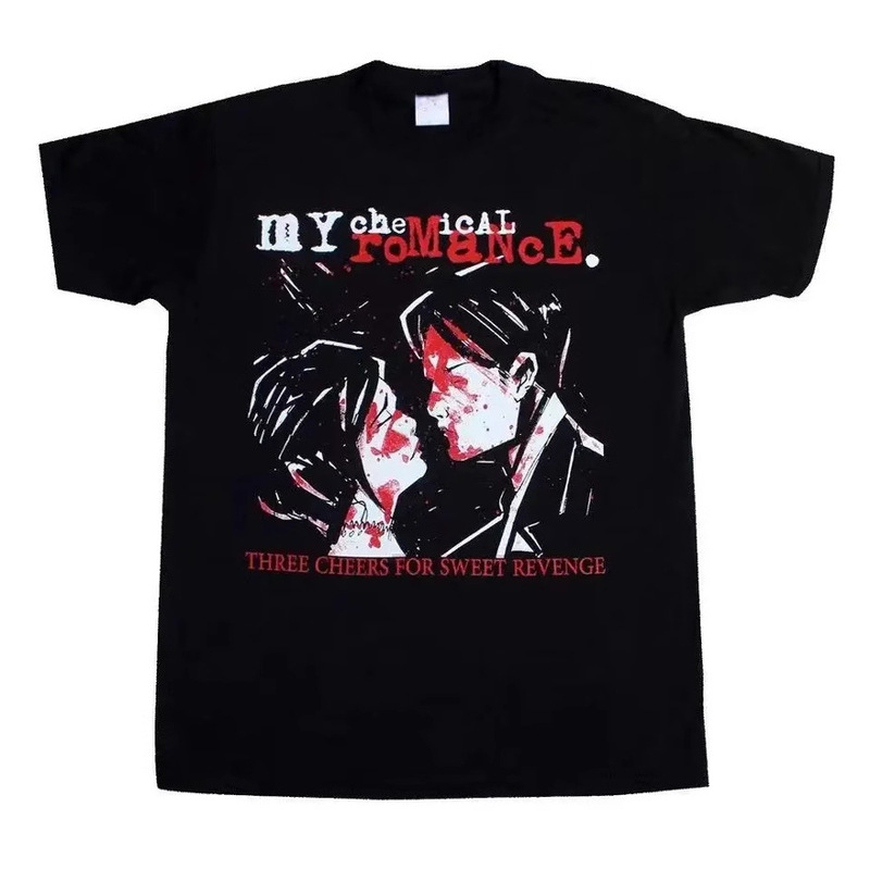 Cross-border Foreign Trade My Chemical Romantic Three Cheers Sweet Revenge Short-sleeved T-shirt Fashion Top T-shirt Printing Cross-border Foreign Trade My Chemical Romantic Three Cheers Sweet Revenge Short-sleeved T-shirt Fashion Top T-shirt Printing