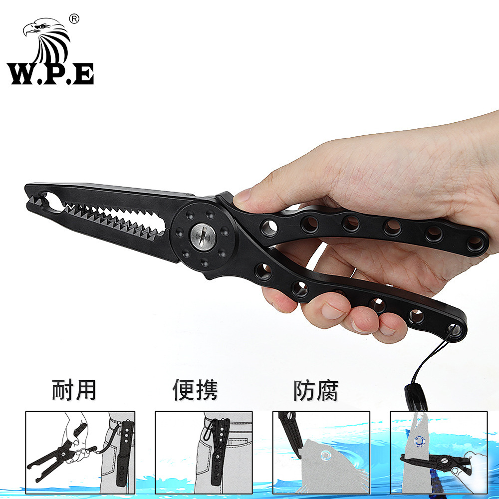 W.P.E alicates de pesca abrazadera de pescado dispositivo de control de pescado material de PC súper resistente no corrosivo óxido herramientas de pesca fábrica al por mayor