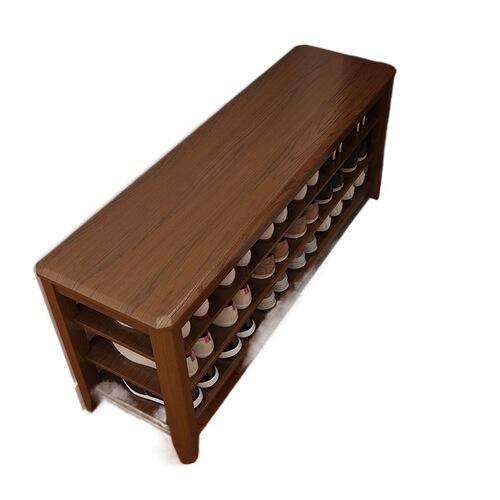 3l solid wood shoe rack at the door, household shoe cabinet storage artifact, living room integrated shoe-wearing bench, simple shoe-changing stool