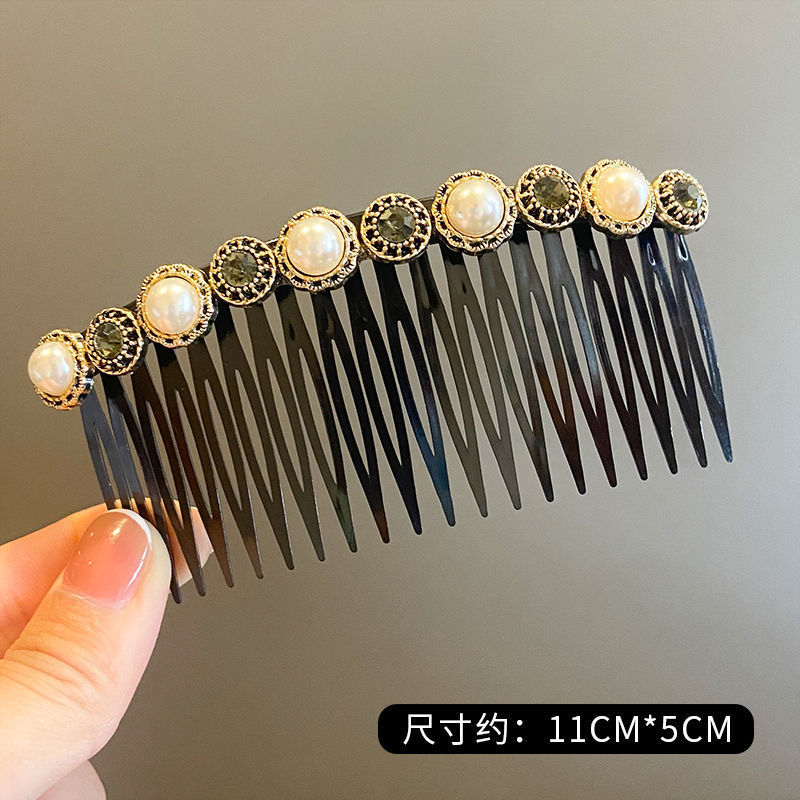 Nuevo estilo de Peine del pelo hembra insertar peine accesorios para el cabello flequillos horquilla Cabeza trasera tocado antideslizante pelo roto acabado artefacto horquilla