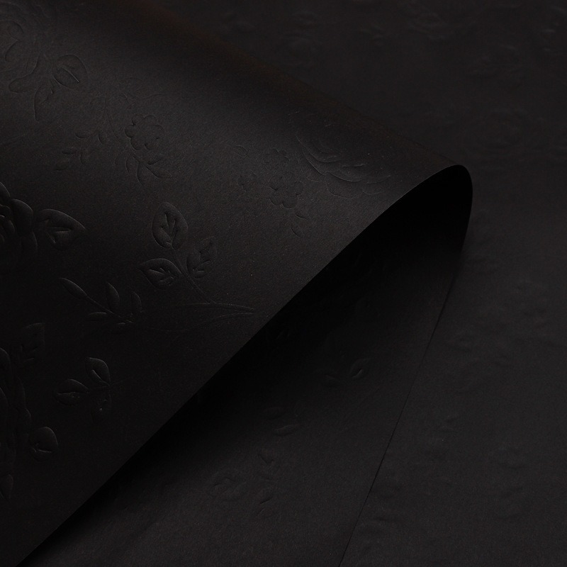 sku9_玫瑰花压纹纸【郁金黑】10张;58_58cm