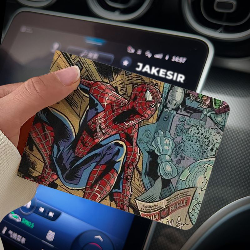 Spider-Man universo de navegación Licencia de Conducir cubierta protectora dos en uno Licencia de Conducir vehículo de motor Licencia de Conducir cubierta de cuero alta apariencia
