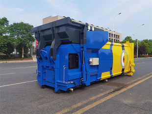 10 tons hook arm garbage compression station 12 tons mobile one-piece dustbin integrated garbage station