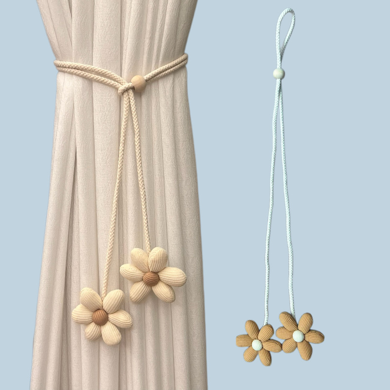 Correas de cortina de flores de dibujos animados TEMU transfronterizas listas para fábrica sin perforación, succión magnética y accesorios de cortina sin instalación image 11