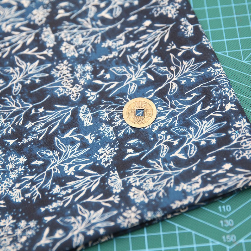 Tela de bordado hecha a mano para patchwork DIY, tela de bordado Lu, tela de bordado de moda, tela floral de algodón para punto de cruz y muñecas.