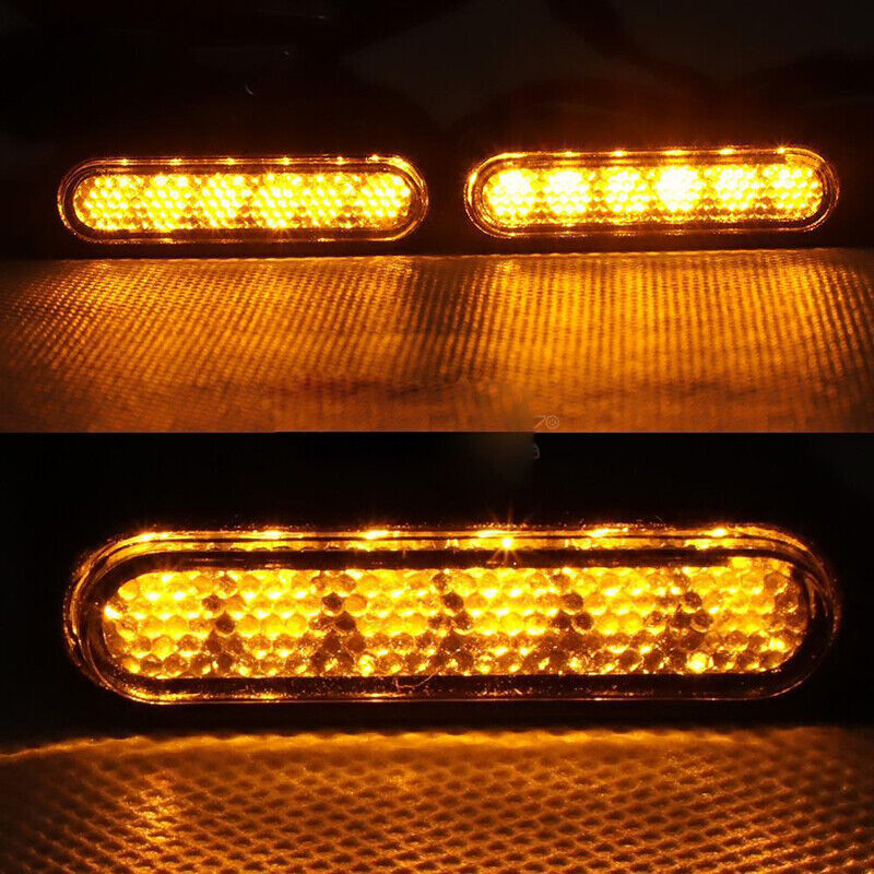 accesorios de modificación de motocicleta mini 6LED secuencial de flujo de agua luz de dirección espejo luz de palanca indicador amarilla