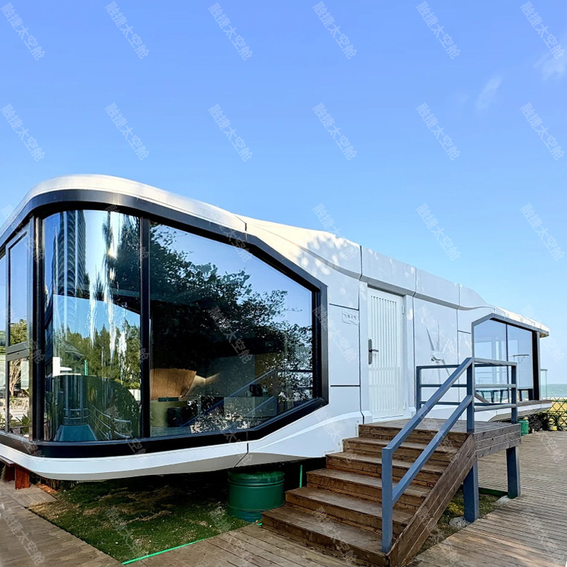 Casa cápsula móvil cápsula espacial alojamiento creativo al aire libre cápsula de manzana contenedor de casa móvil