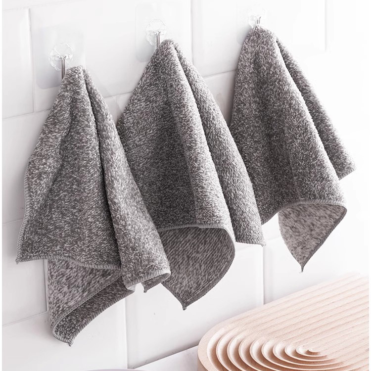 Japanese-style bamboo charcoal dishcloth dishwashing towel fine fiber dishwashing cloth thickened absorbent oil-removing dishcloth wholesale