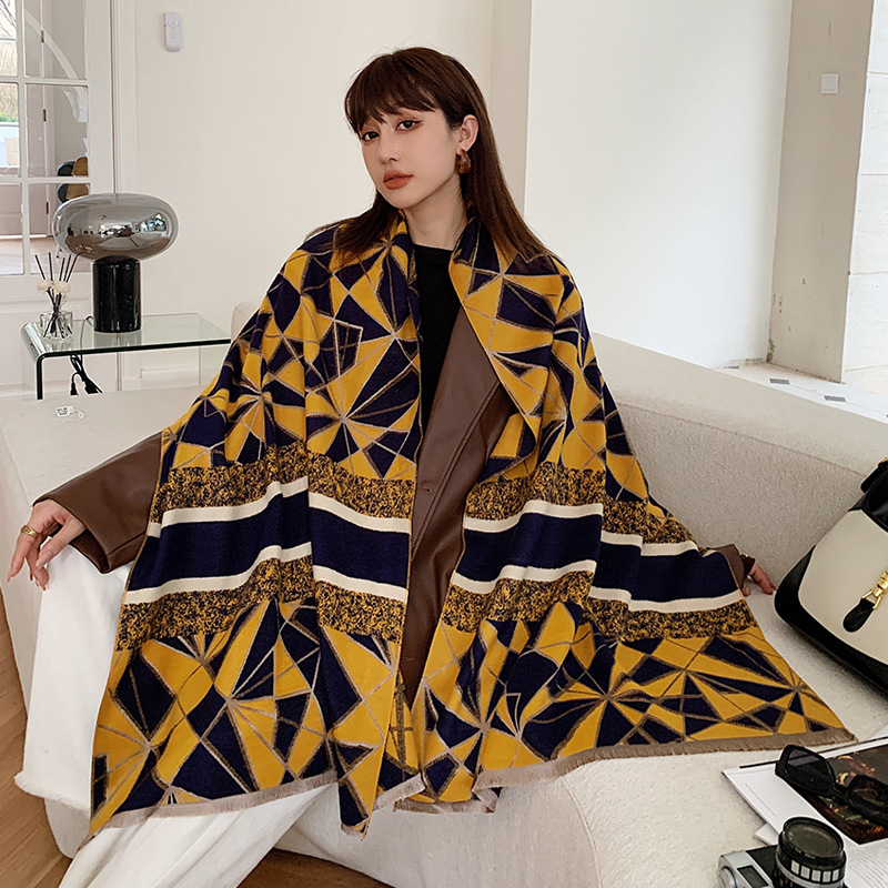 Air conditioning room shawl draped over women's 2023 new summer thin office blanket cape warm scarf dual-purpose neck protection_voghion.com