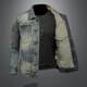 2024 Spring and Autumn New Denim Jacket Men's Trendy Retro Washed Denim Short Casual Slim Jacket for Men