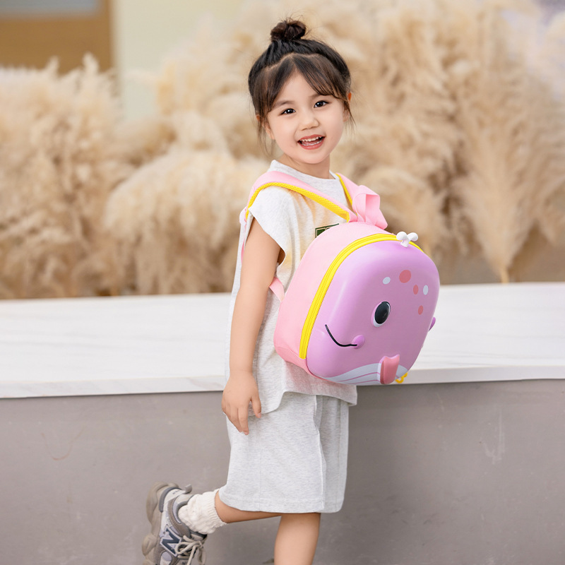 Nuevos niños de dibujos animados cáscara dura kindergarten mochila ballena bebé Eva cáscara de huevo niño niña bebé mochila