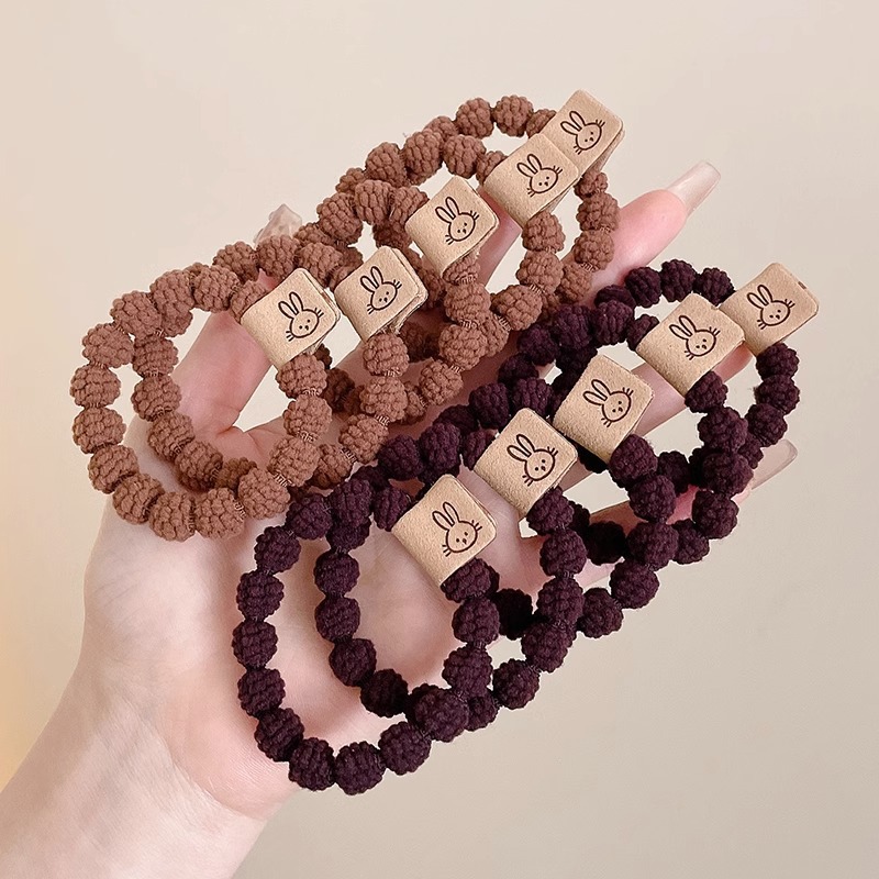 Lazo para el cabello de cola de caballo alto, goma de otoño e invierno simple, cuerda para la cabeza duradera de alta elasticidad, cuerda para el cabello para mujer, cuerda para el cabello, anillo para la cabeza de oso, accesorios para el cabello