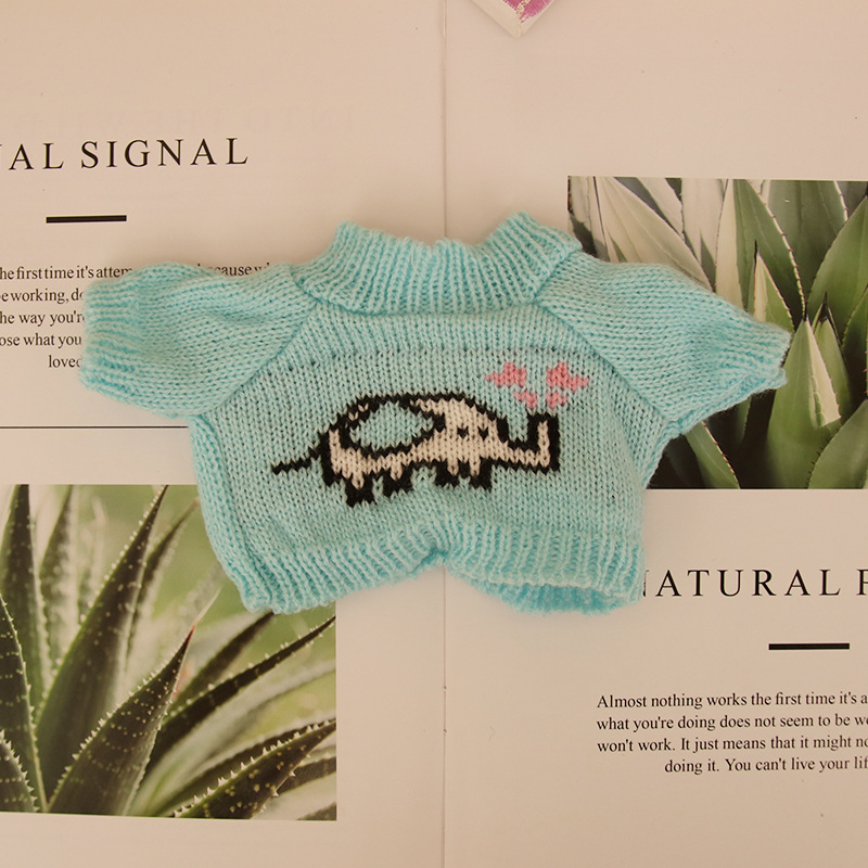 Suéter de muñeca de peluche oso de peluche con dientes perdidos ropa de muñeca máquina de agarre para mascotas accesorios de muñeca suéter camiseta al por mayor