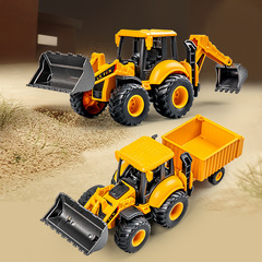 Kids' Inertia Engineering Vehicle: Excavator, Bulldozer, Dump Truck, Tipper Truck, and Stall Car Models—Plus a Crane—Perfect for Boys' Play