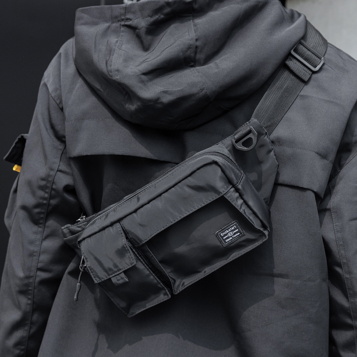 Trendy brand waist bag, crossbody bag, men's chest bag, casual shoulder bag, outdoor sports bag, fixed gear bag, phone bag, small bag, messenger bag