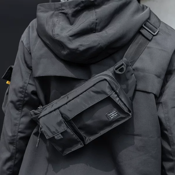 Trendy brand waist bag, crossbody bag, men's chest bag, casual shoulder bag, outdoor sports bag, fixed gear bag, phone bag, small bag, messenger bag