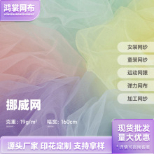 锦纶特密美国网纱面料 特美挪威网眼布 童装纱裙婚庆装饰软网纱