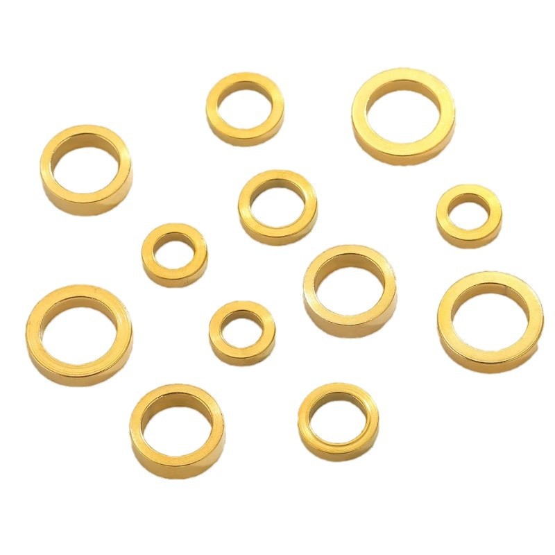 Acero inoxidable gran agujero anillo sin costura plano circular anillo cerrado diafragma anillo cerrado accesorios joyería granel al por mayor