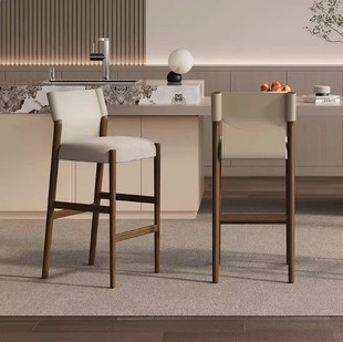 Nordic minimalist solid wood dining chair home high-end business negotiation meeting back chair Italian simple arm chair
