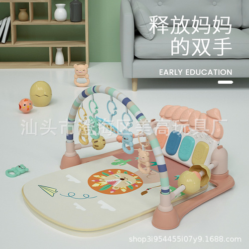 Pedal piano newborn baby toys 0-1 years old fitness stand for boys and girls early education puzzle 3-6 months