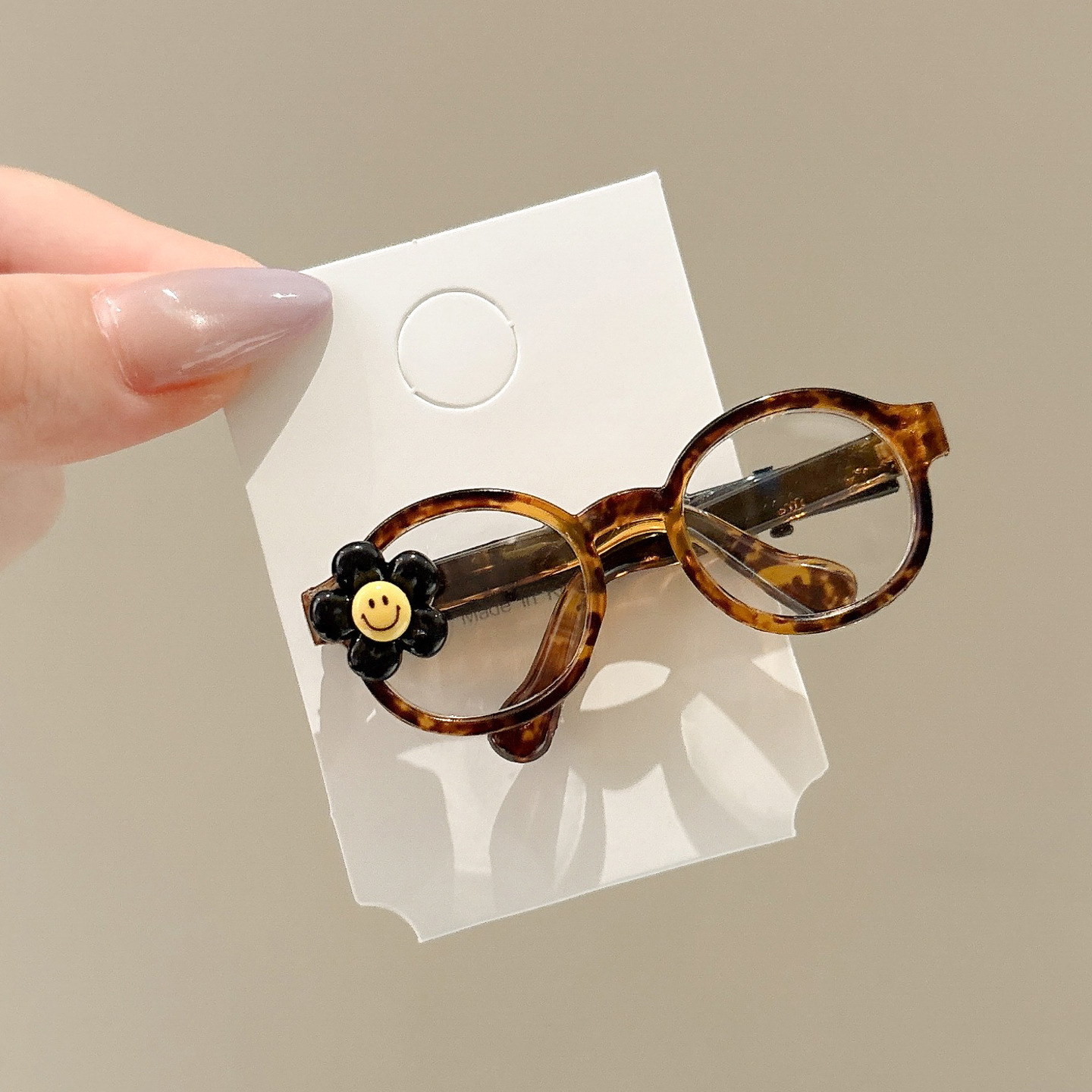 Clip de cabello de flor de leopardo para mujeres clip de cabello de alto nivel frente clip de frangeo 2025 nuevo clip lateral clip de cabello toque