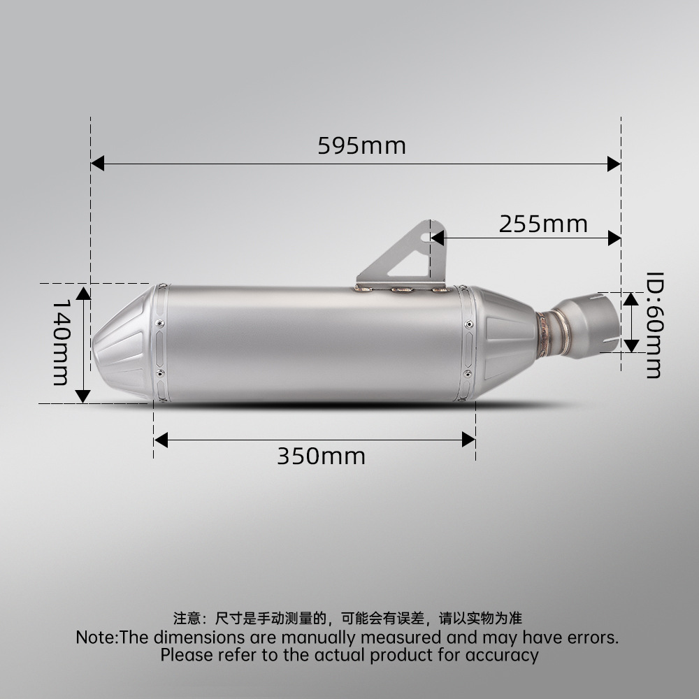 Suitable for Motorcycle Kove 800X Modification, Integrated Mid-Section and Tail-Section Exhaust Pipe Muffler, Connects to the Original Front Section of the Bike