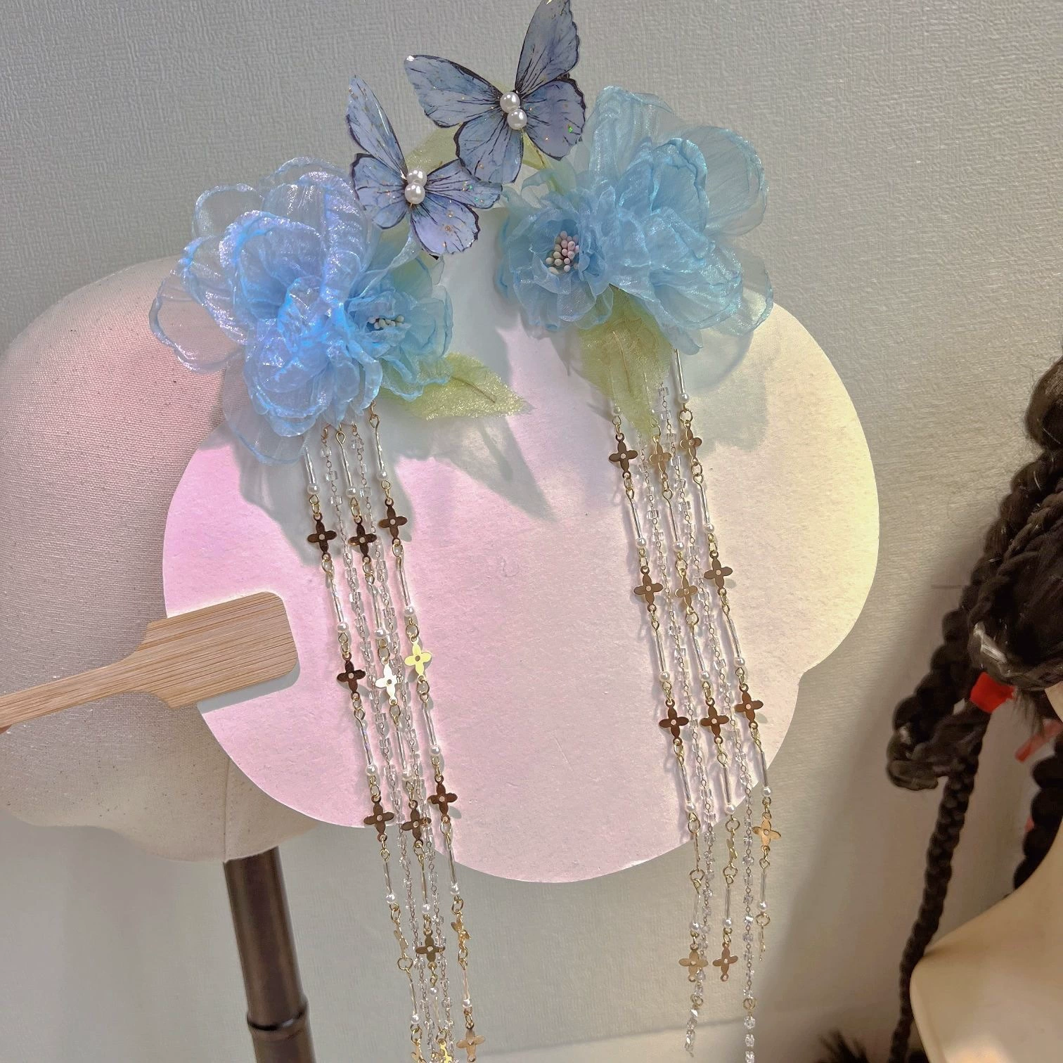 Китайские цветы Tangfeng Paeonia аксессуары для волос с кисточками