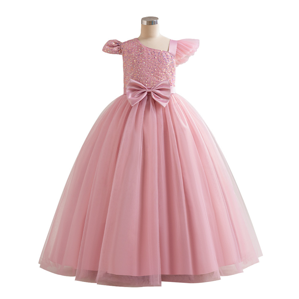 Nuevo vestido de niña vestido de princesa vestido de verano vestido sin mangas vestido de malla vestido de tope