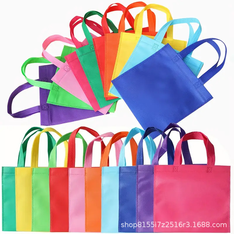 Comercio exterior transfronterizo explosión dulces no tejidos bolsas de mano de color sólido se pueden personalizar LOGO se puede enviar