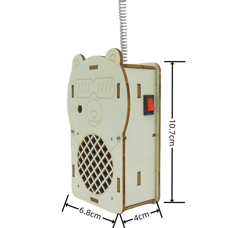 Children's Walkie-Talkie Science Experiment Science and Education Cutting Edge DIY Wooden Science and Technology Small Production 300m Wireless Pager