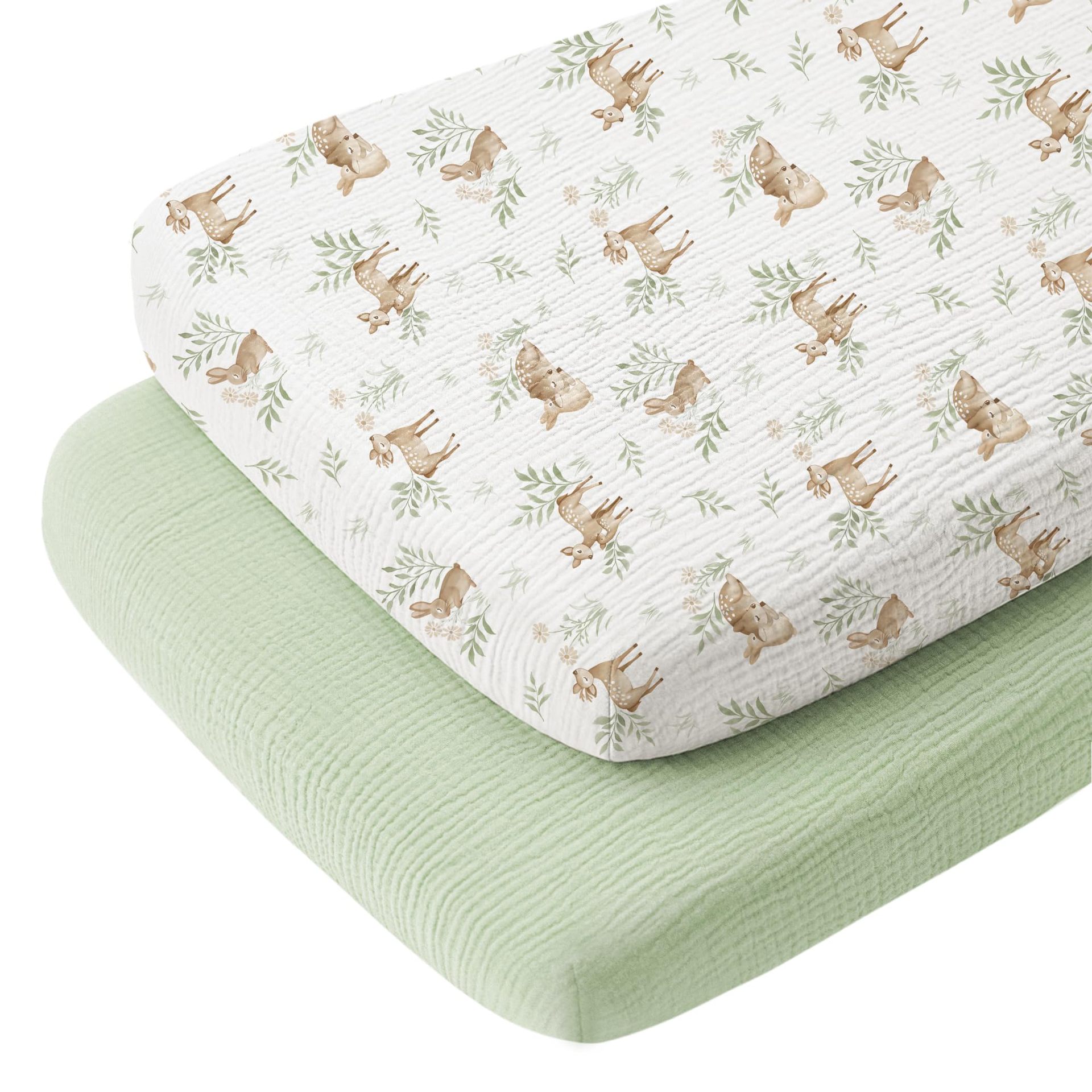 Cross-Border Maternal and Infant Products Baby Bed Sheets All-Cotton Crinkle Fabric Cotton Gauze Bedspread Solid Color Double-Layer Soft Breathable Bed Sheet