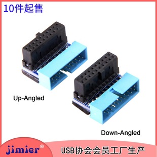 ̨ʽ�C����USB3.0 19Pin ���d20Pin����90���D���^�D�Q���^��X