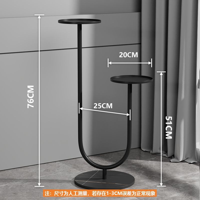 2단 꽃꽂이/블랙스탠드/로렌 블랙슬레이트
