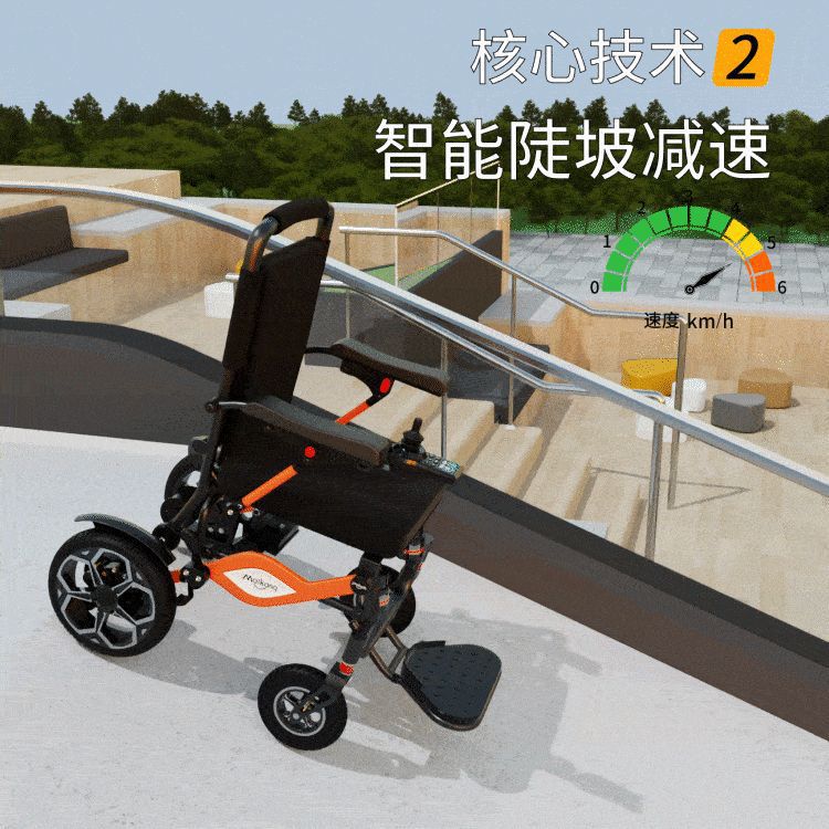 Billion Electric Wheelchair for the Elderly, Intelligent, Fully Automatic, Lightweight and Portable Folding Scooter for the Elderly and Disabled