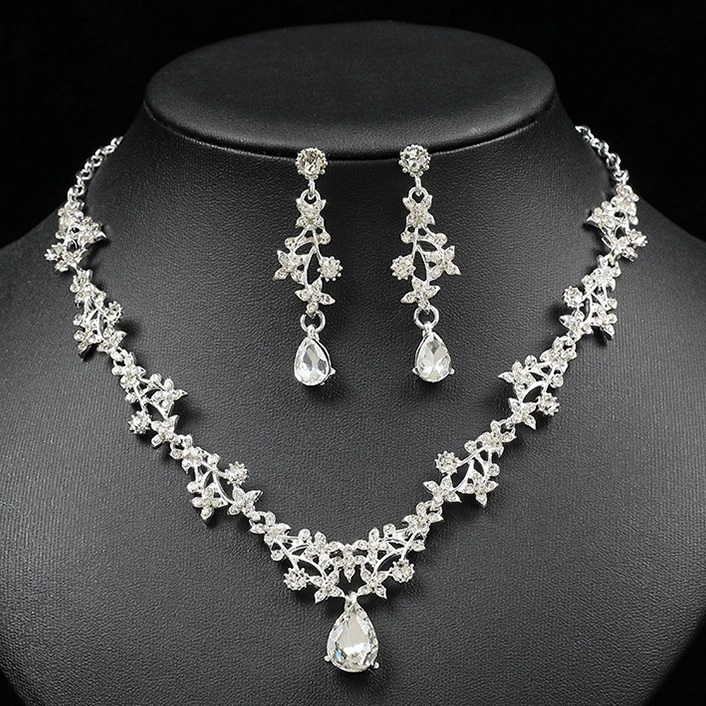 Корейское ожерелье и серьги для невесты, короткий комплект, подвеска, универсальная цепь для сумки, прямые продажи завода