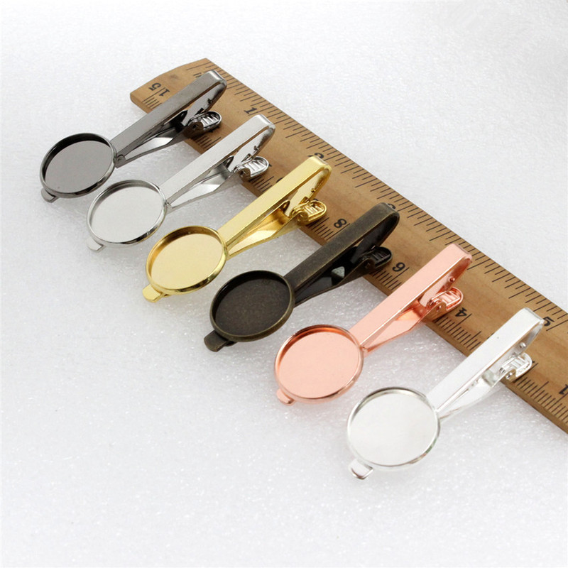 Copper tie clip base Time Gem base hanging plating color electroplating jewelry accessories wholesale