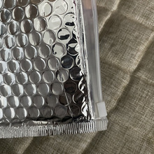 銀色鋁膜拉鏈氣泡信封袋可二次使用快遞袋 黑色拉鏈氣泡包裝袋定