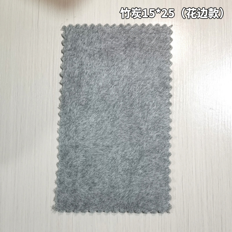 メーカー卸売り日本式竹炭雑巾竹繊維台所皿洗い布巾吸水二重厚百洁布|undefined