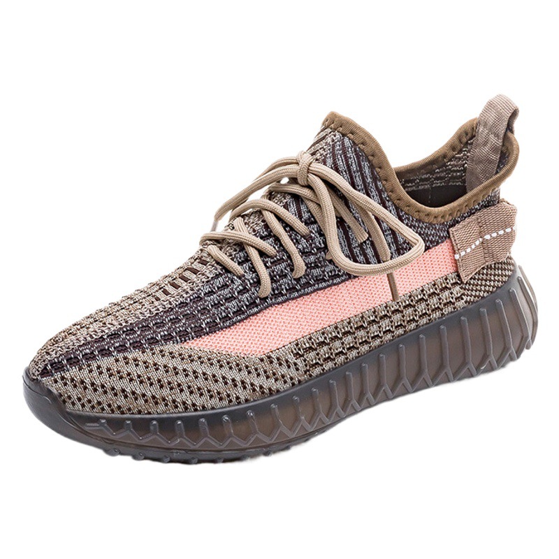 2023 Verano nuevos zapatos de coco de pareja volando tejido transpirable casual zapatilla de deporte de las mujeres de fondo suave zapatos de malla de todo fósforo image 1
