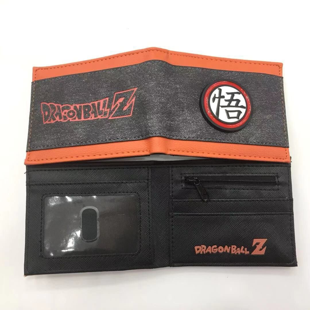 Anime nuevo Dragon Ball dragón Bola de silicona cartera tortuga Wu corto estudiante cartera masculina