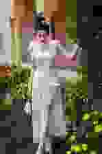 Long skirt two-piece swimsuit for women, conservative one-piece covering the flesh, slimming, sexy suspender swimwear, vacation super fairy hot spring