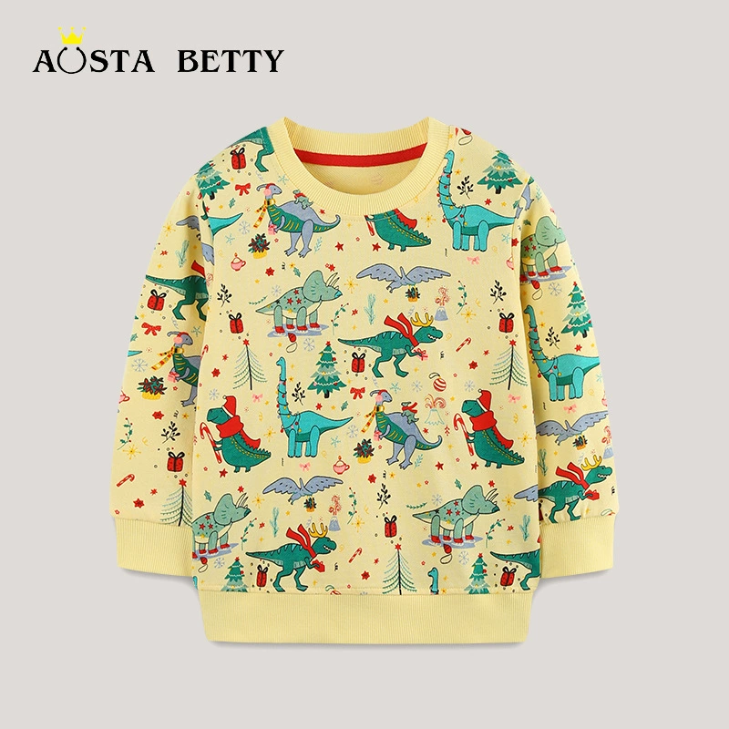 25 новых осенних свитшотов для мальчиков в европейском и американском стиле, модные рождественские детские свитшоты с длинным рукавом, вязаные хлопковые пуловеры