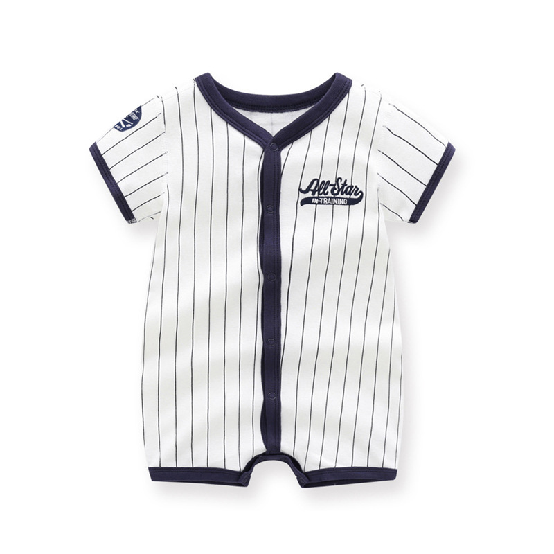 Ropa para niños transfronteriza, estilo europeo y americano, traje de escalada de manga corta, nuevo estilo de verano, mameluco de manga corta, vestido de bebé de luna llena