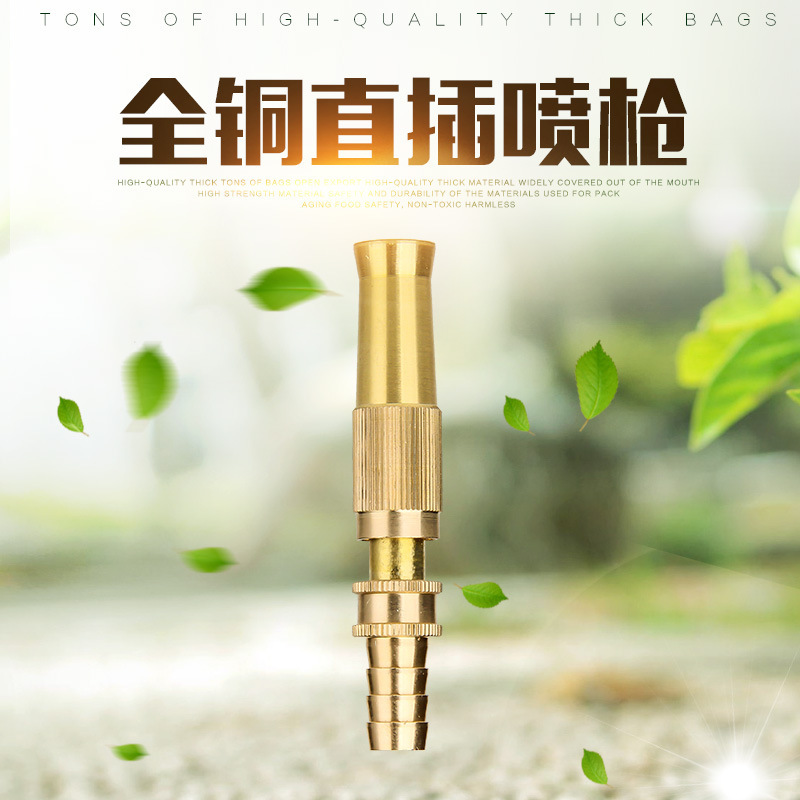 Direct Insert Full Copper Direct Spray Shower Car Wash Water Gun Household Car Washing Flower Watering Nozzle