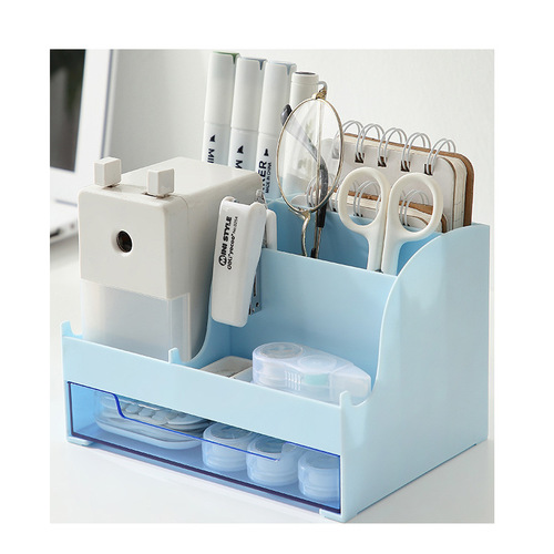 ins desktop storage box drawer student stationery creative office gift dressing table storage bucket plastic pen holder
