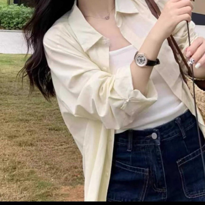 2025爆款新款慵懒防晒衬衫女长袖百搭休闲外套夏新款女装其它其他|undefined
