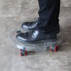 Thick transparent planter tray with wheels Large planter base for easy movement Planter water collection tray Swivel wheels planter stand